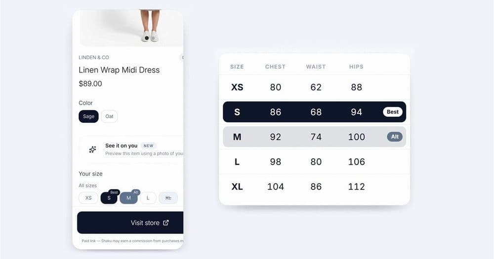 How to Use Shaku: Find Your Size From Two Photos and Shop With Confidence